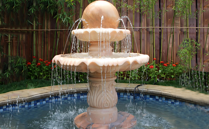 大理石風(fēng)水球噴泉----千年匠心雕琢