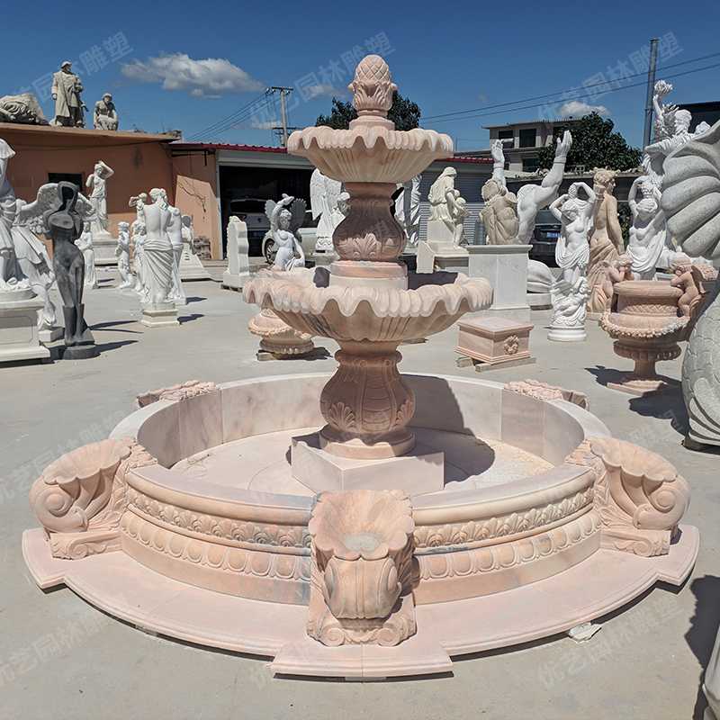 石雕噴泉，雙層景觀噴泉