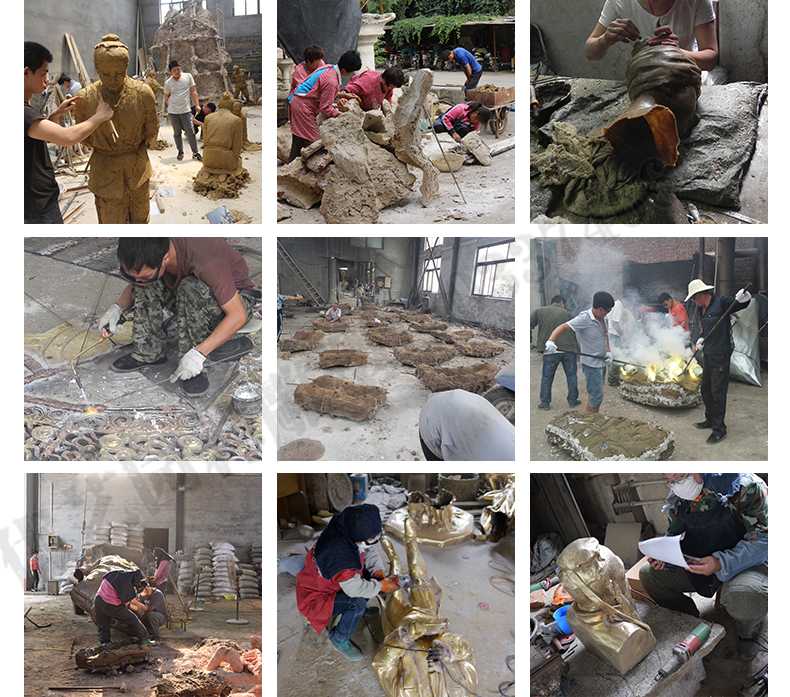 銅雕塑廠家，銅雕塑鑄造流程，銅雕塑定制