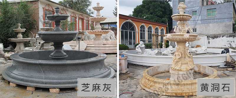 大理石景觀噴泉材質(zhì)，石雕噴泉工廠，定制大理石景觀噴泉