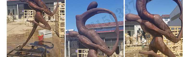 銅舞蹈人物雕塑，抽象男女人物雕塑，抽象跳舞人物銅雕塑