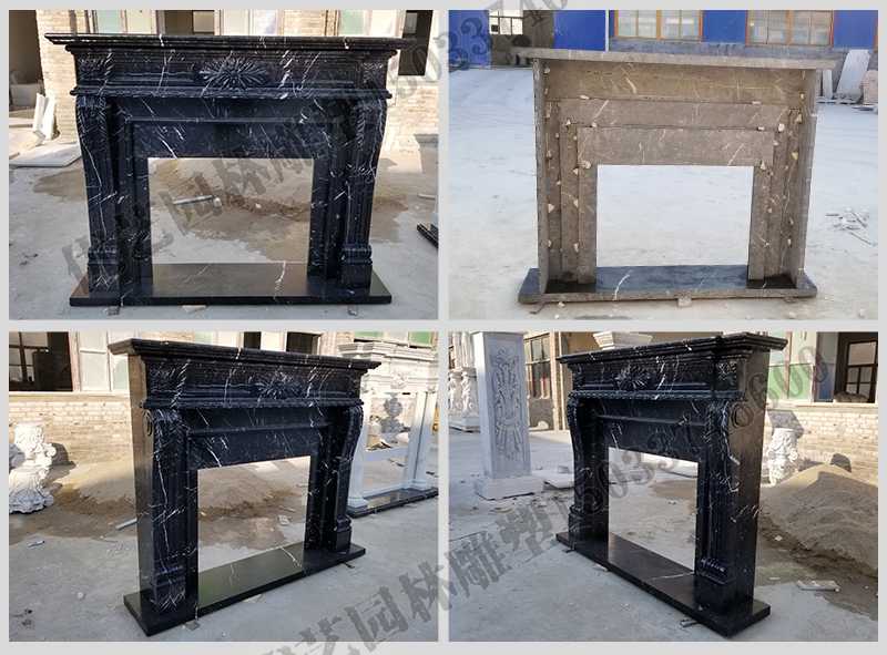 石雕壁爐架廠家，石雕壁爐架工廠，定制石雕壁爐架