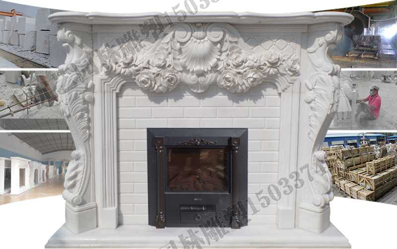 石雕壁爐架制作，石雕壁爐架制作流程，石雕壁爐架工廠