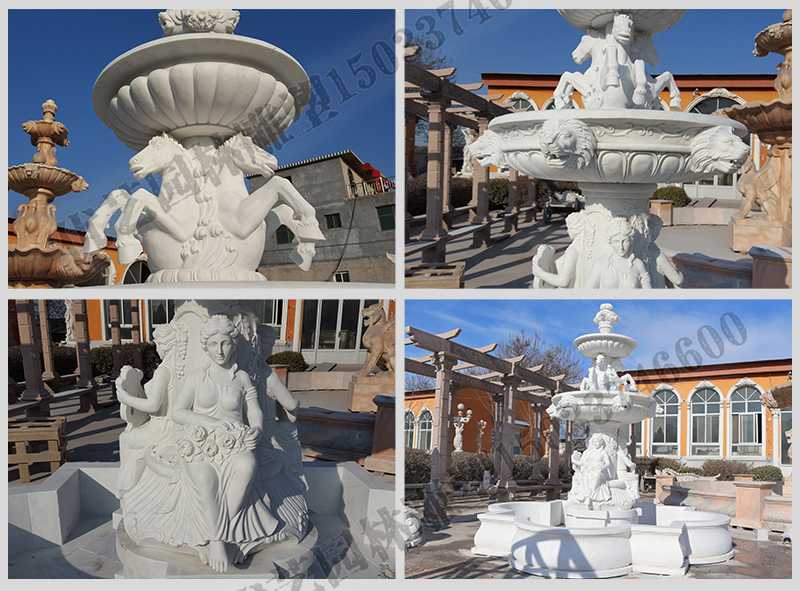 大理石噴泉，歐式人物動(dòng)物噴泉，室外景觀噴泉定制
