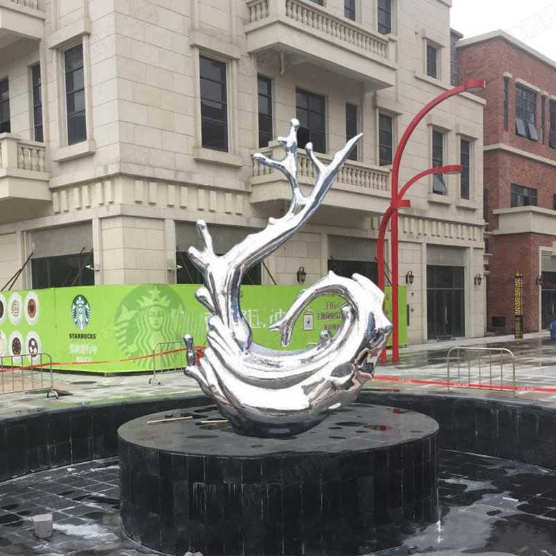 不銹鋼水花雕塑，不銹鋼雕塑廠家