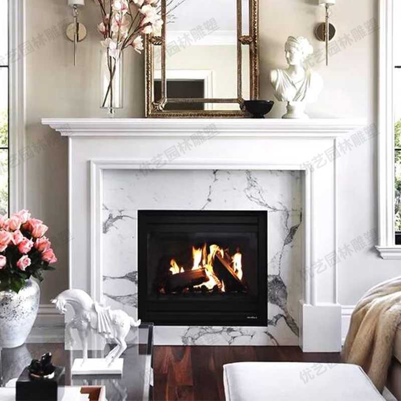 室內(nèi)壁爐架，大理石壁爐架