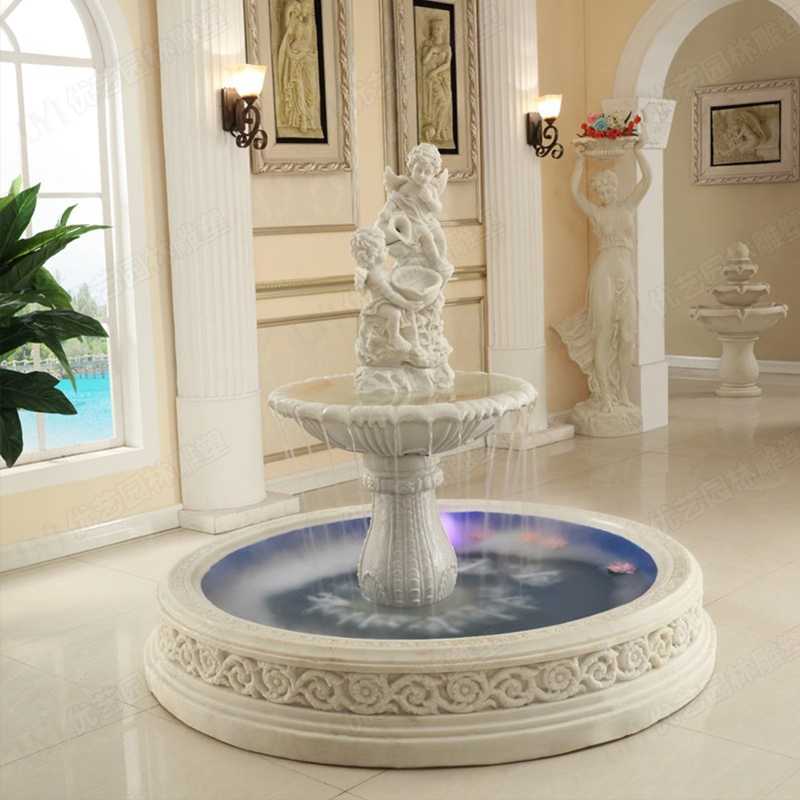 石雕噴泉，歐式人物噴泉